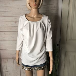 Piphany 3/4 sleeve blouse white szS